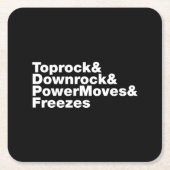 Breaking Moves (Breakdance) Rechteckiger Pappuntersetzer (Vorderseite)