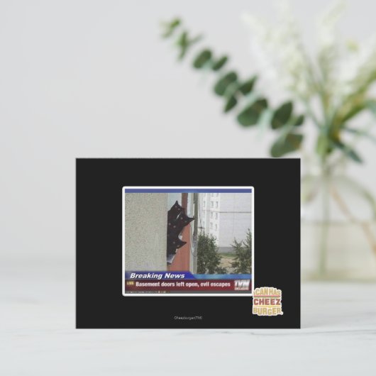 Breaking News 2 Postkarte (Stehend Vorderseite)