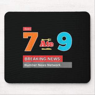 Breaking News 7 Aß 9 Mathe-Witz Funny 67 Meme Hall Mousepad