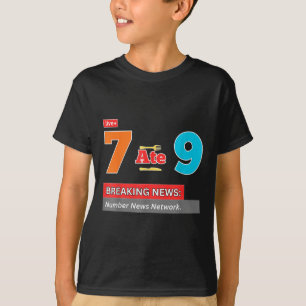 Breaking News 7 hat 9 Mathe-Witz Lustig 67 Meme Ha T-Shirt