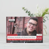 Breaking News Abschluss 🚨 spezialisierte TV-Grafi Einladung (Stehend Vorderseite)