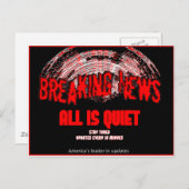 Breaking News!! Alles ist ruhig Postkarte (Vorne/Hinten)