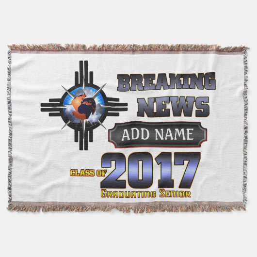 Breaking News Class of 2017 Throw Blanket Decke (Vorderseite)