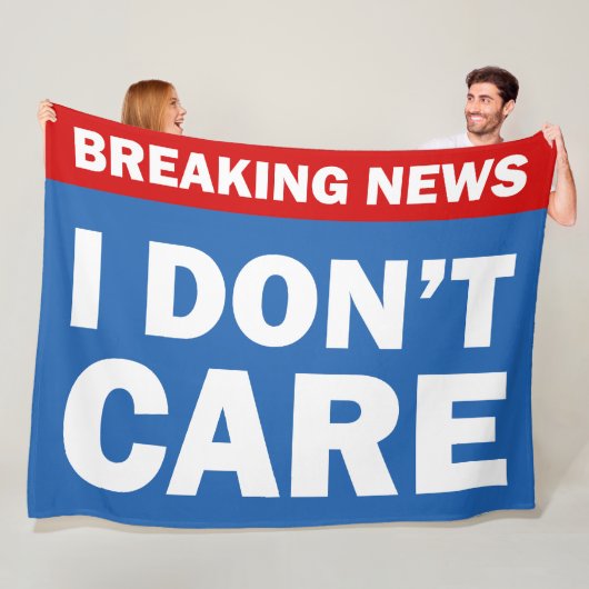 Breaking News Fleecedecke (Beispiel)