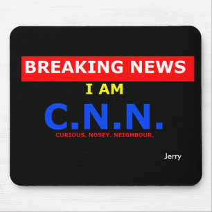 Breaking News: I am Curious Nosey Neighbor (UK) Mousepad
