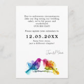 Breaking NEWS lustige LGBTQ+ Rainbow Lovebirds Begleitkarte (Rückseite)