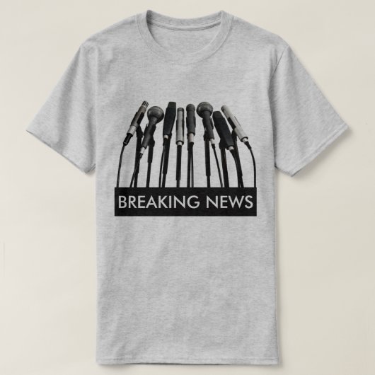 Breaking News Microphone Shirt (Design vorne)