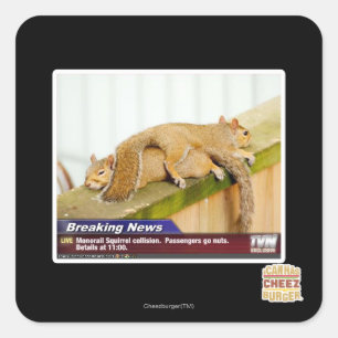 Breaking News Quadratischer Aufkleber