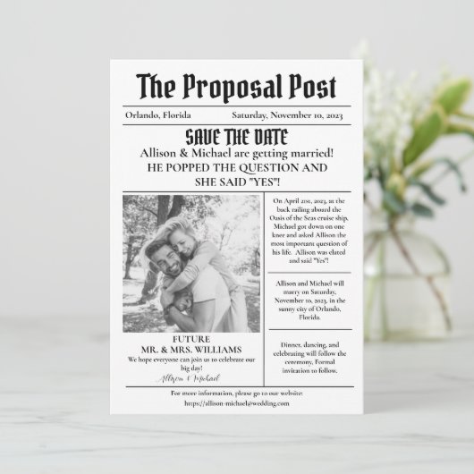 Breaking News:Save the Date für unsere Sonderveran Einladung (Stehend Vorderseite)