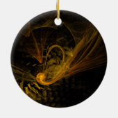 Breaking Point Abstrakt Art Circle Ornament (Hinten)