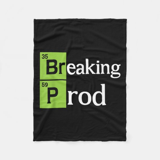 Breaking Prod Funny Dev Ops T - Shirt.png Fleecedecke (Vorderseite)