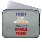 Breaking Rules Notebook-Ärmel Laptopschutzhülle (Vorderseite)