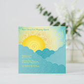 Breaking Sun Post Wedding Brunch Einladung (Stehend Vorderseite)