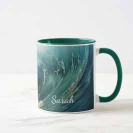 Breaking Surf Malerei Personalisiert Tasse