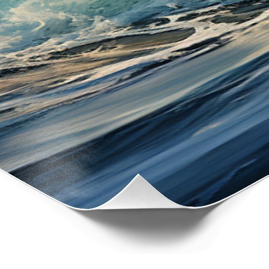 Breaking Surf Malerei Poster (Ecke)