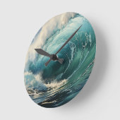 Breaking Surf Painting Thema Runde Wanduhr (Winkel)