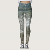 Breaking Surf Splashing Ocean Wave Leggings (Vorderseite)