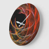 Breaking the Circle Abstract Art Round Große Wanduhr (Winkel)