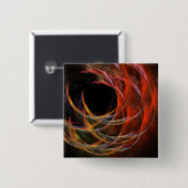 Breaking the Circle Abstrakt Art Button (quadratis (Vorne & Hinten)