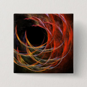 Breaking the Circle Abstrakt Art Button (quadratis