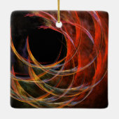 Breaking the Circle Abstrakt Art Square Ornament (Rückseite)