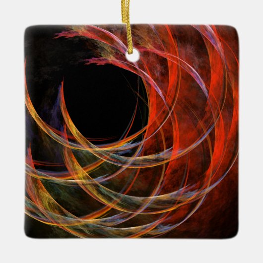 Breaking the Circle Abstrakt Art Square Ornament (Vorderseite)