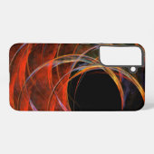 Breaking the Circle Vortex of Fire Abstract Art Samsung Galaxy Hülle (Rückseite (Horizontal))