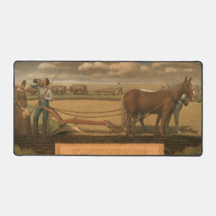 Breaking the Prairie, 1939 von Grant Wood Schreibtischunterlage
