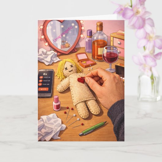 Breaking Up Is Hard To Do Unapologetic Illustratio Karte (Orchidee)