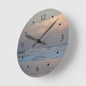 Breaking Wave at Ocean Beach Sunrise Clock Runde Wanduhr (Winkel)