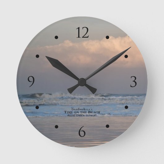 Breaking Wave at Ocean Beach Sunrise Clock Runde Wanduhr (Vorderseite)