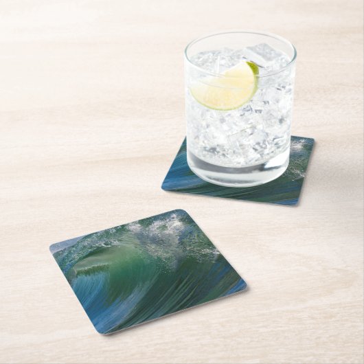 Breaking Wave Rechteckiger Pappuntersetzer (Vor Ort)