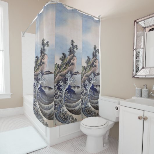 Breaking Waves, Hokusai Duschvorhang (Beispiel)