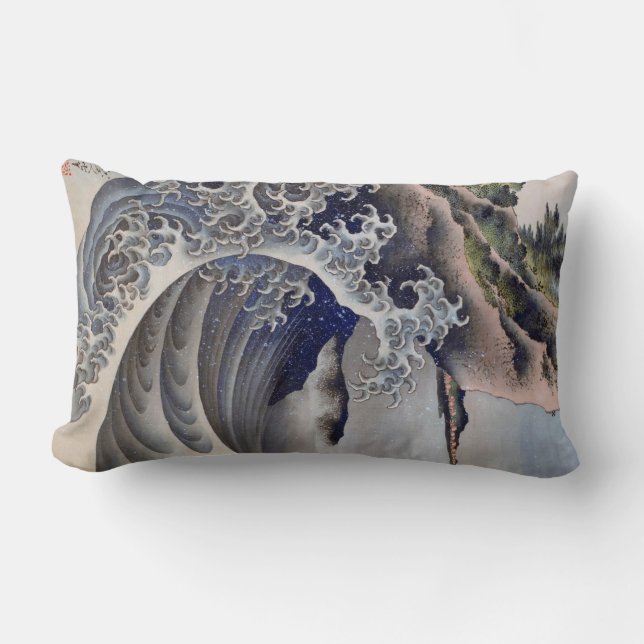 Breaking Waves, Hokusai Lendenkissen (Vorderseite)