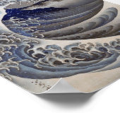 Breaking Waves, Hokusai Poster (Ecke)
