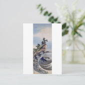 Breaking Waves, Hokusai Postkarte (Stehend Vorderseite)