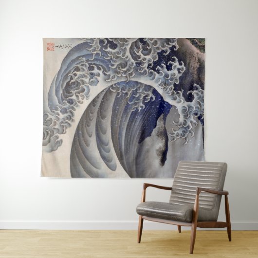 Breaking Waves, Hokusai Wandteppich (Beispiel (Horizontal))