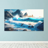 Breaking Waves Leinwanddruck (Insitu (Holzboden))