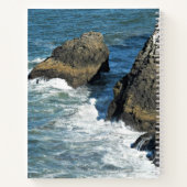 Breaking Waves on Rocky Coastline Photo Notebook Notizblock (Rückseite)