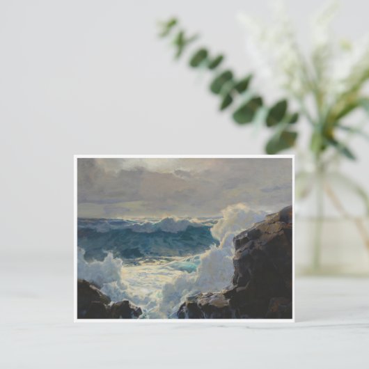 Breaking Waves Postkarte (Stehend Vorderseite)