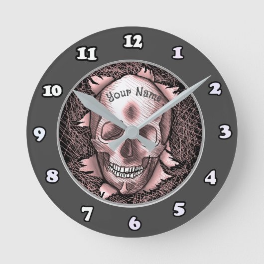 Breakout Roter Schädel Uhr (Vorderseite)