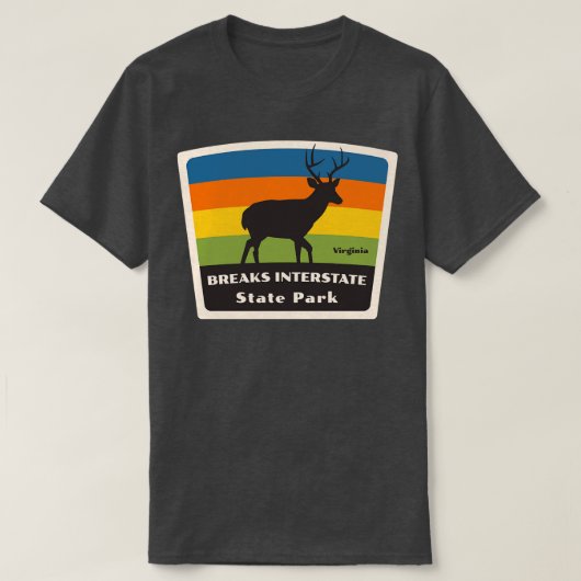 Breaks Interstate Staat Park Virginia Roaming Deer T-Shirt (Design vorne)