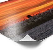 Breakwall with Pelicans - Marina Del Rey, CA Fotodruck (Ecke)