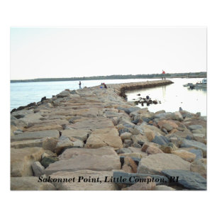 Breakwater, Sakonnet Point, Little Compton, RI Fotodruck