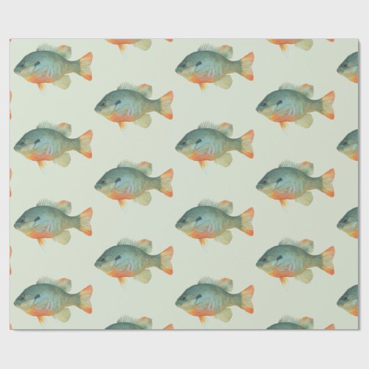 Bream Bluegill Sunfish Perlenfisch-Geschenk Geschenkpapier (Flach)