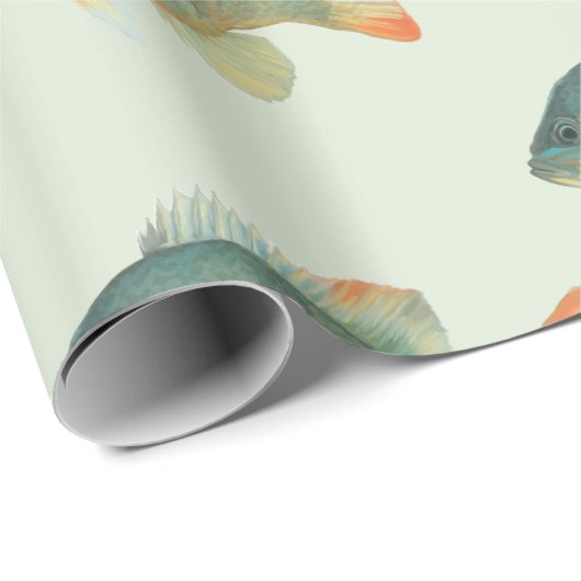 Bream Bluegill Sunfish Perlenfisch-Geschenk Geschenkpapier (Rolleneckpunkt)