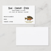 Bream Fisherman Visitenkarte (Vorne/Hinten)