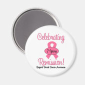 Breast 7 Year Remission Magnet (Vorderseite/Rückseite)