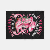 Breast Cancer 2 Years Survivor Nk Ribbon Cowgirl G Fleecedecke (Vorderseite (Horizontal))