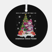 Breast Cancer Awareness Christmas Tree Ornament Aus Glas (Rückseite)